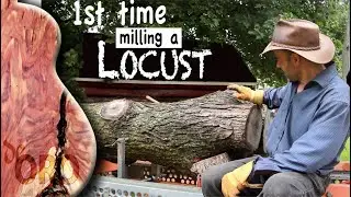 Slabbing Honey Locust Log |  #41