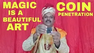 COIN PENETRATION. (Magic trick) Dr.BLN.RAJU.Famous Magician from India. #viral #comedy #reels #fun