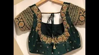 Most Beautiful Overall Design with Normal Stitching Needle- Same Like Aari/Maggam Work on Blouse