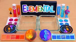 Elemental Ember vs Wade - Mixing Makeup Eyeshadow Into Slime ASMR