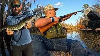 2 Days on the RIVER!! Fishing, Truck Camping, and Squirrel Hunting!!! Catch, Clean, Cook (Jackfish)