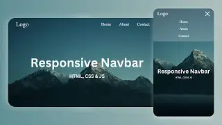 How To Create a Responsive Navbar Using HTML, CSS & JS | Step By Step Tutorial