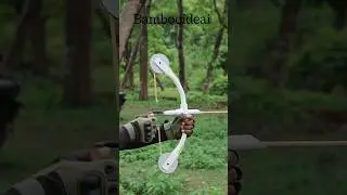 Sirf PVC Pipe se Banaya Khatarnak Compound Bow! 🏹 Its Power is Amazing! #Shorts #DIYbow #bambooart