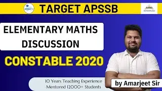 APSSB Constable 2020 I Elementary Maths Discussion Part 2 #apssb #apssbmaths #constable