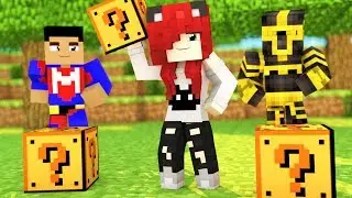 DESAFIO A MASSI Y ELYAS A LOS LUCKY BLOCKS 😱 CARRERA DE LUCKY BLOCK MINECRAFT