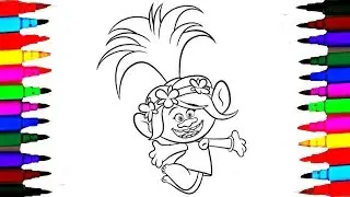 Learn Colors l How To Draw and Color Trolls Coloring Drawing Pages for kids l Videos for Kids