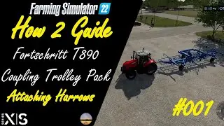 Fortschritt T890 Coupling Trolley Pack - Attaching Harrows