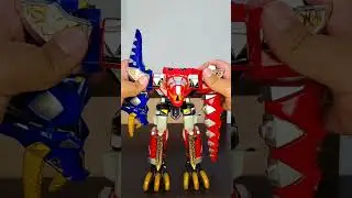 Thundersaurus Megazord Parachio Stega Formation / AbarenOh Brakkiru Slidon DX PR Dino Thunder #toys