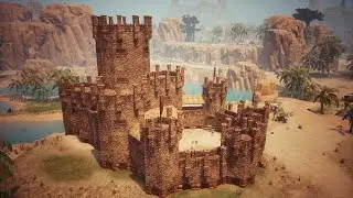 how to build a fortress. beginner base. Conan Exiles age of sorcery [ timelapse ]