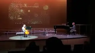 Geoff playing Auld Lang Syne / Jingle Bells on Cello at the RIS Abu Dhabi 2022 Winter Concert