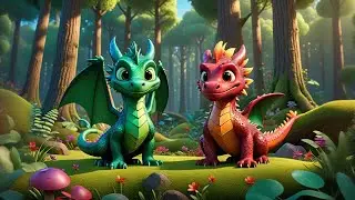 Six Little Dragons Fly and Roar | Fantasy Song for Kids | Nursery Rhymes and Toddler Learning