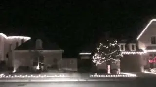Christmas light show in Frisco, Texas