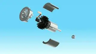 DC Small Motor Exploded View | High-Quality 3D Animation for Industrial Visualization