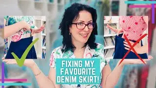 Skirt Refashion -Making My Dream Denim Skirt Fit Me Again :: The Tutorial No One Needs or Asked For