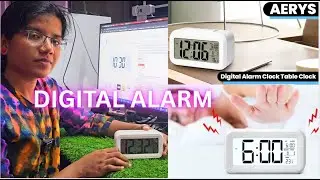 CRYSTAL DIGITAL ALARM CLOCK | LED DISPLAY | SNOOZE, NIGHT LIGHT LIGHT & TEMPERATURE DISPLAY.