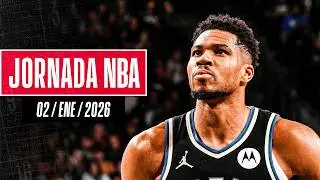 &iexcl;GIANNIS ANTETOKOUNMPO logra la victoria con el TIRO FINAL! | Resultados Jornada NBA (02/ene/2026)