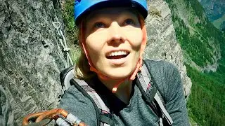 Pokonałam 350 metrową ścianę - via ferrata Kandersteg - Allmenalp