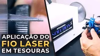 FAZENDO FIO LASER PERFEITO EM TESOURAS DE CABELO (IGUAL ORIGINAL DE FÁBRICA)