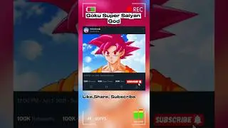 First Time Witnessing Goku's Super Saiyan God #goku #shorts #edit