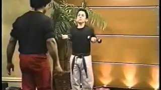 Student Performing Kickboxing, Kata, Karate, and KungFu Forms on TV