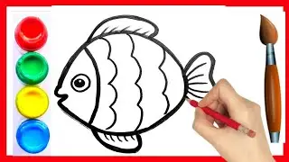 Fish drawing step by step । Machhli ka chitra । मछ्ली का चित्र । Toddlers । #fish #drawing 