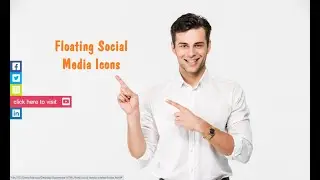 How to create an animated  fixed social media sidebar | using HTML & CSS | Sticky Social Buttons
