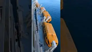 Life boat falls off cruise ship 😱 #shorts