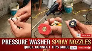 Pressure Washer Spray Nozzle ll Multiple Degree , Quick Pressure Washer Nozzle, 1/4 inch, Pack of 5