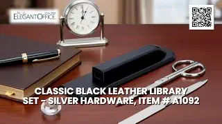 Executive Desk Upgrade | Classic Black Leather Library Set A1092