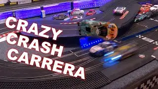 CRAZY SLOTCAR CRASH - Carrera D 124 -  FORD GT vs. BMW M4 vs. FERRARI