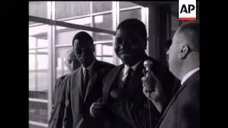 MR. TSHOMBE ARRIVES    - NO SOUND