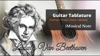 Guitar TAB - Beethoven : Minuet In C (1770-1827) | Tutorial Sheet Lesson #iMn