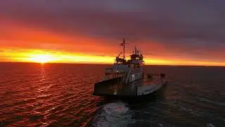 Pamlico Ferry at sunrise 01 11 26