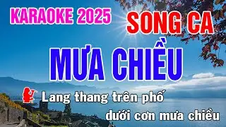Mưa Chiều Karaoke Song Ca Nhạc Sống - Phối Mới Dễ Hát - Nhật Nguyễn