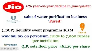 JIOFINANCE | MAHABANK | WINDFALL TAX | VEDANTA | USADR | HDFCLIFE&HDFCAMC | SWIGGY @stockinsightszz