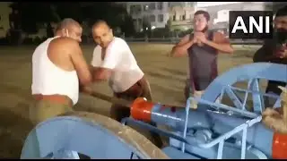 Ceremonial Cannon Fired at Occasion of Janmashtami