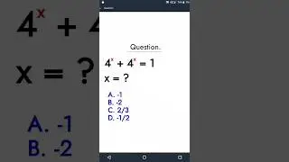 Exponential equation . What is the value of x #maths #yourubeshorts #shorts