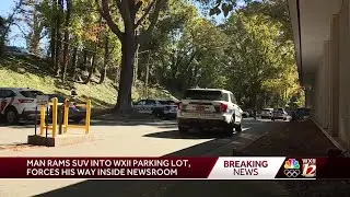 Man rams SUV into WXII 12 News parking lot, forces his way inside newsroom