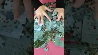 ASMR🌈Oddly Satisfying Jigsaw Puzzle Crunching Sound #shorts