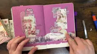 Collage rose · Lecture du soir