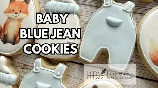 How do you decorate blue jean sugar cookies?