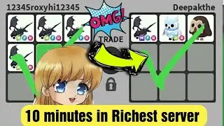 10 Minutes In Richest Adopt me Server For Mega Trades 2021