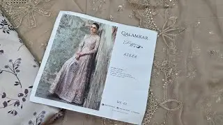 Роскошный не сшитый костюм из шифона Qalamkar с вышивкой, 4 предмета, WC-01 AISLA