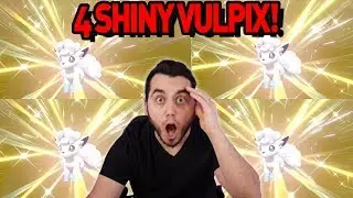 4 SHINY ALOLAN VULPIX! (Nearly 4000 Eggs) Pokemon Sword and Shield Shiny Reaction!