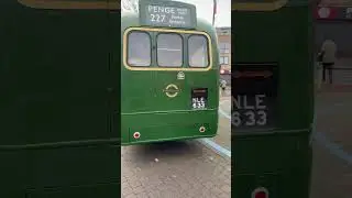 Green Iconic London bus.line 227  Route Penge-Bromley via Beckenham