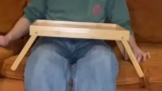 Table de plateau de lit en bambou avec pieds pliables, plateau de petit d&eacute;jeuner pour canap&eacute;, examen