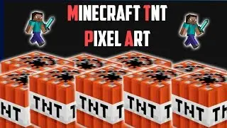 Minecraft TNT Pixel Art +  Exp