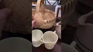 Goodwill haul #goodwill #vintage #pyrex #pottery #baskets #fireking #fyp #p
