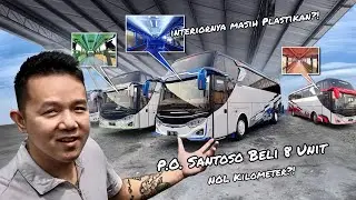 SANTOSO bawa pulang 8 Unit BUS PART (2)!! Interiornya kinyis kinyis! Nol KM?!