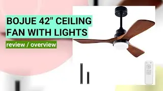 BOJUE 42-Inch Ceiling Fan Review: Modern Design with Quiet, Reversible Motor